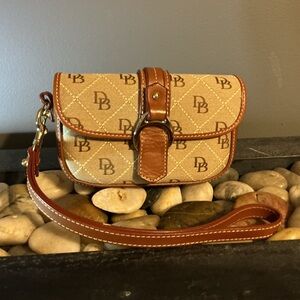 Dooney & Bourke Tan and Brown Clutch
